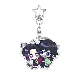 Fashion Kochou Shinobu Nezuko Tsuyuri Anime Characters Acrylic Keychain Jewelry Ornaments Móc Treo Đeo Thoại, Standee, Móc Khoá In Theo Yêu Cầu, Chất Liệu Mica Dày 4mm, Kích Thước 5.5 Cm, Có In Test Mẫu