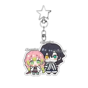 Fashion Kochou Shinobu Nezuko Tsuyuri Anime Characters Acrylic Keychain Jewelry Ornaments Móc Treo Đeo Thoại, Standee, Móc Khoá In Theo Yêu Cầu, Chất Liệu Mica Dày 4mm, Kích Thước 5.5 Cm, Có In Test Mẫu