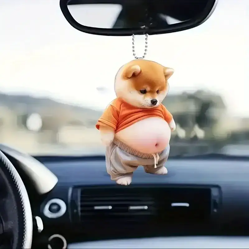 Fat Shiba Inu Keychain Acrylic Dudu Puppy Pendant Versatile Charm For Car Móc Treo Đeo Thoại, Standee, Móc Khoá In Theo Yêu Cầu, Chất Liệu Mica Dày 4mm, Kích Thước 5.5 Cm, Có In Test Mẫu