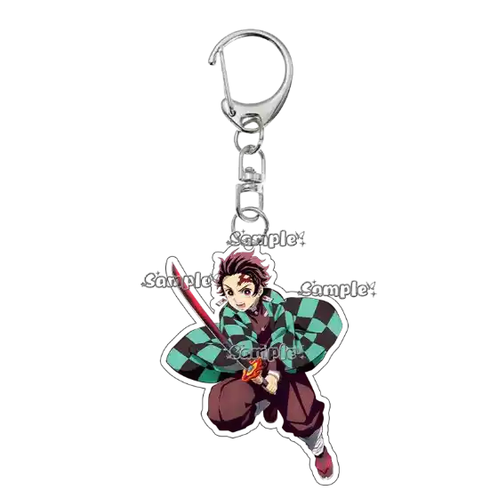 Figure Kamado Tanjiro Anime Q Version Acrylic Keychain Accessories Students Cartoon Backpack Móc Treo Đeo Thoại, Standee, Móc Khoá In Theo Yêu Cầu, Chất Liệu Mica Dày 4mm, Kích Thước 5.5 Cm, Có In Test Mẫu