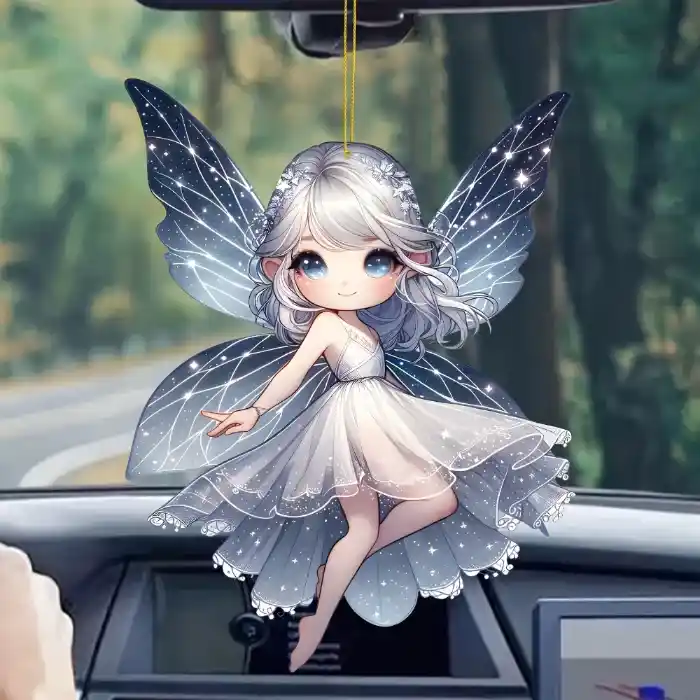 Flower Fairy Acrylic Pendant Versatile Charm Charming Elf Keychain For Car Móc Treo Đeo Thoại, Standee, Móc Khoá In Theo Yêu Cầu, Chất Liệu Mica Dày 4mm, Kích Thước 5.5 Cm, Có In Test Mẫu