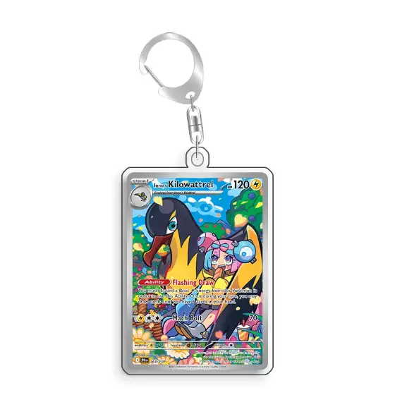 For Pokemon Card Display Ptcg Kilowattrel Art Display Anime Keychain Game Collectibles Art Móc Treo Đeo Thoại, Standee, Móc Khoá In Theo Yêu Cầu, Chất Liệu Mica Dày 4mm, Kích Thước 5.5 Cm, Có In Test Mẫu
