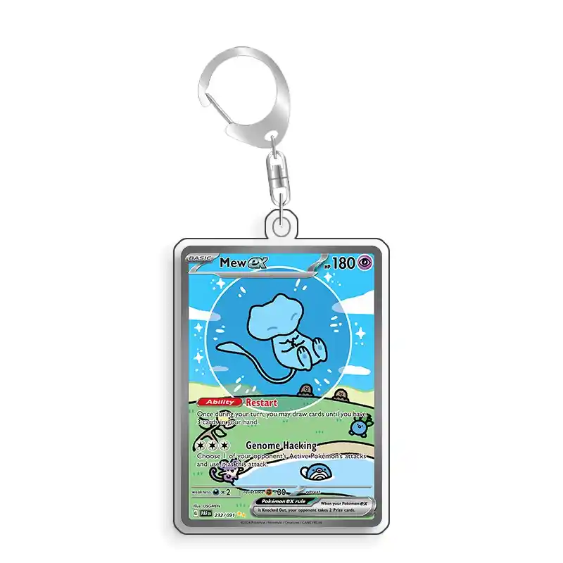 For Pokemon Card Display Ptcg Mew Art Display Anime Keychain Game Collectibles Art Fans Móc Treo Đeo Thoại, Standee, Móc Khoá In Theo Yêu Cầu, Chất Liệu Mica Dày 4mm, Kích Thước 5.5 Cm, Có In Test Mẫu