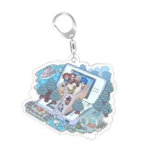 For Pokemon Elf Qikchu Warm Illustration Game Console Creativity Selfmade Acrylic Cute Móc Treo Đeo Thoại, Standee, Móc Khoá In Theo Yêu Cầu, Chất Liệu Mica Dày 4mm, Kích Thước 5.5 Cm, Có In Test Mẫu