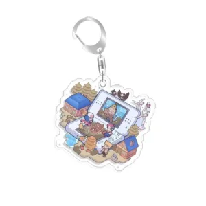 For Pokemon Elf Qikchu Warm Illustration Game Console Creativity Selfmade Acrylic Cute Móc Treo Đeo Thoại, Standee, Móc Khoá In Theo Yêu Cầu, Chất Liệu Mica Dày 4mm, Kích Thước 5.5 Cm, Có In Test Mẫu