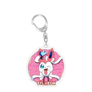 For Pokemon Sylveon Glaceon Umbreon Qikachu Acrylic Bag Pendant Keychain Backpack Charm Anime Móc Treo Đeo Thoại, Standee, Móc Khoá In Theo Yêu Cầu, Chất Liệu Mica Dày 4mm, Kích Thước 5.5 Cm, Có In Test Mẫu