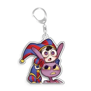 For The Amazing Digital Circus Pomni Jax Ragatha Kinger Caine Acrylic Selfmade Cute Cartoon Móc Treo Đeo Thoại, Standee, Móc Khoá In Theo Yêu Cầu, Chất Liệu Mica Dày 4mm, Kích Thước 5.5 Cm, Có In Test Mẫu