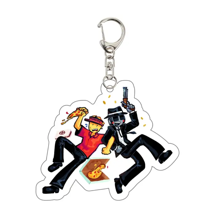 Forsaken-guest 1337 Noob Shedletsky Acrylic Keychains Charm Keyrings Chain Bag Accessories Móc Treo Đeo Thoại, Standee, Móc Khoá In Theo Yêu Cầu, Chất Liệu Mica Dày 4mm, Kích Thước 5.5 Cm, Có In Test Mẫu