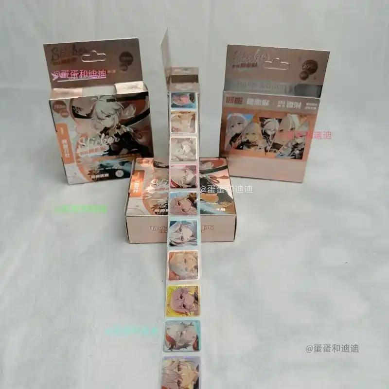 Game Impact 200 Laser Sticker/roll Waterproof Embossed Handbook Sticker Acrylic Diy Keychain Móc Treo Đeo Thoại, Standee, Móc Khoá In Theo Yêu Cầu, Chất Liệu Mica Dày 4mm, Kích Thước 5.5 Cm, Có In Test Mẫu