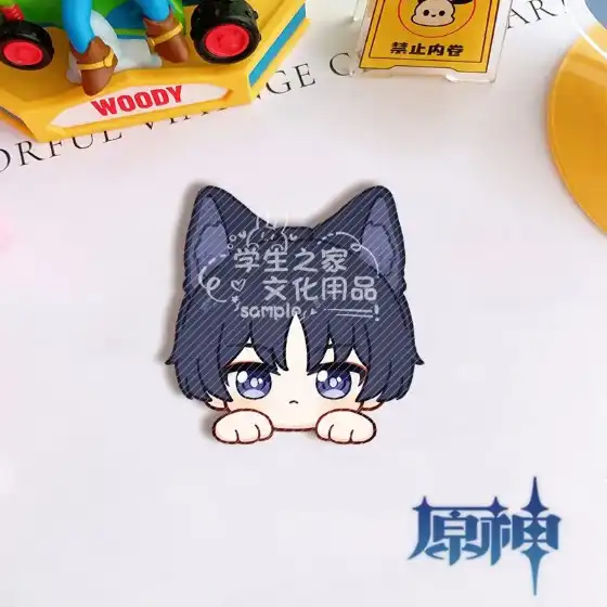 game-impact-baizhu-scaramouche-rabbit-ea-var5-1789446353531-888 Game Impact Baizhu Scaramouche Rabbit Ears Acrylic Brooch Key Ring Kids Keyring Boy Girls Pin Móc Treo Đeo Thoại, Standee, Móc Khoá In Theo Yêu Cầu, Chất Liệu Mica Dày 4mm, Kích Thước 5.5 Cm, Có In Test Mẫu