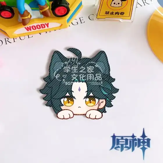 game-impact-baizhu-scaramouche-rabbit-ea-var6-1789446355503-740 Game Impact Baizhu Scaramouche Rabbit Ears Acrylic Brooch Key Ring Kids Keyring Boy Girls Pin Móc Treo Đeo Thoại, Standee, Móc Khoá In Theo Yêu Cầu, Chất Liệu Mica Dày 4mm, Kích Thước 5.5 Cm, Có In Test Mẫu