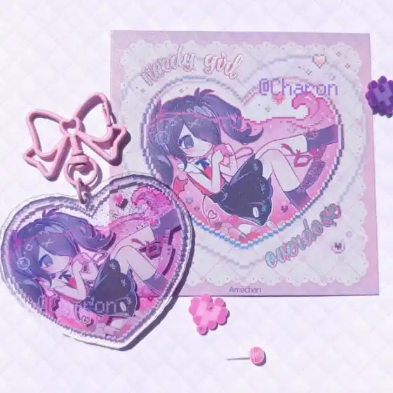 game-needy-girl-overdose-rain-ame-kange-var2-1789459423670-7 Game Needy Girl Overdose Rain Ame Kange Cosplay Keychain Acrylic Heart Pendant Keyring Key Móc Treo Đeo Thoại, Standee, Móc Khoá In Theo Yêu Cầu, Chất Liệu Mica Dày 4mm, Kích Thước 5.5 Cm, Có In Test Mẫu