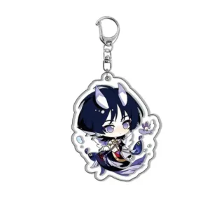 Genshin Impact Furina Navia Neuvillette Nahida Beelzebul Hu Tao Keychain Anime Game Backpack Móc Treo Đeo Thoại, Standee, Móc Khoá In Theo Yêu Cầu, Chất Liệu Mica Dày 4mm, Kích Thước 5.5 Cm, Có In Test Mẫu