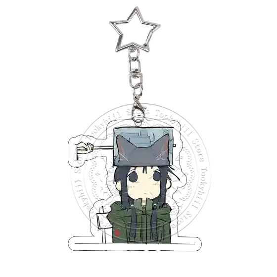 Girls' Last Tour Acrylic Keychain Chito Yuuri Vespertia Fun Design Anime Charms Best Friend Móc Treo Đeo Thoại, Standee, Móc Khoá In Theo Yêu Cầu, Chất Liệu Mica Dày 4mm, Kích Thước 5.5 Cm, Có In Test Mẫu