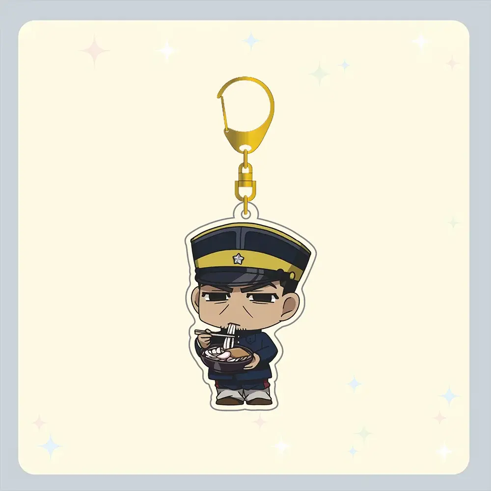 Golden Kamuy Acrylic Keychain - Chibi Sugimoto Asirpa Ogata Shiraishi Figures Keyring, Food Móc Treo Đeo Thoại, Standee, Móc Khoá In Theo Yêu Cầu, Chất Liệu Mica Dày 4mm, Kích Thước 5.5 Cm, Có In Test Mẫu
