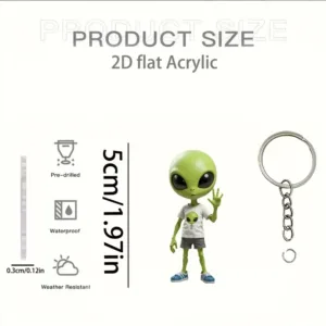 Green Alien Keychain 2d Science Fiction Acrylic Hanging Ornament Car Pendant Backpack Wallet Móc Treo Đeo Thoại, Standee, Móc Khoá In Theo Yêu Cầu, Chất Liệu Mica Dày 4mm, Kích Thước 5.5 Cm, Có In Test Mẫu Green Alien Keychain 2d Science Fiction Acrylic Hanging Ornament Car Pendant Backpack Wallet Móc Treo Đeo Thoại, Standee, Móc Khoá In Theo Yêu Cầu, Chất Liệu Mica Dày 4mm, Kích Thước 5.5 Cm, Có In Test Mẫu
