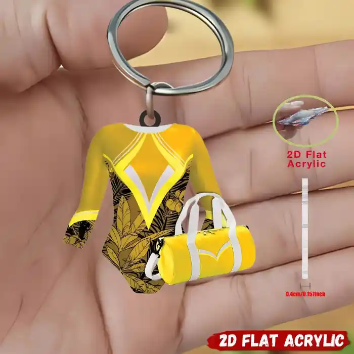 Gymnastics Clothing Pendant Keychain,leotard 2d Flat Acrylic Ornament Charms,hanging Móc Treo Đeo Thoại, Standee, Móc Khoá In Theo Yêu Cầu, Chất Liệu Mica Dày 4mm, Kích Thước 5.5 Cm, Có In Test Mẫu