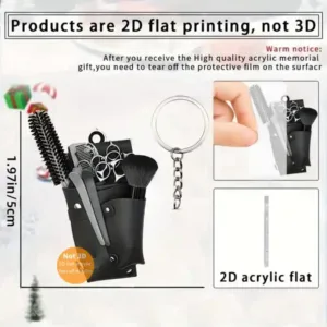 Hairdresser Equipment Pendant Keychain Coiffeur Themed 2d Flat Acrylic Ornament Charms Móc Treo Đeo Thoại, Standee, Móc Khoá In Theo Yêu Cầu, Chất Liệu Mica Dày 4mm, Kích Thước 5.5 Cm, Có In Test Mẫu Hairdresser Equipment Pendant Keychain Coiffeur Themed 2d Flat Acrylic Ornament Charms Móc Treo Đeo Thoại, Standee, Móc Khoá In Theo Yêu Cầu, Chất Liệu Mica Dày 4mm, Kích Thước 5.5 Cm, Có In Test Mẫu