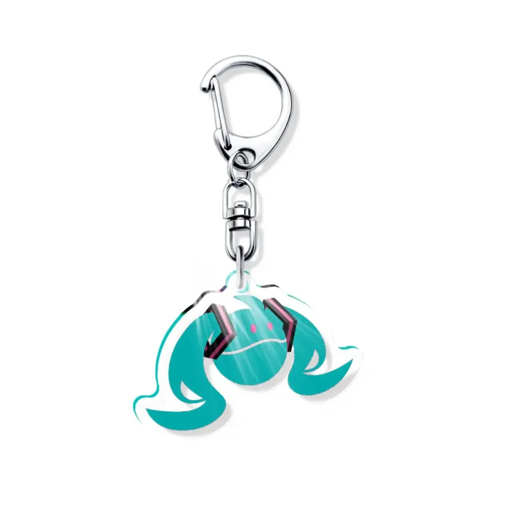 Hatsune Miku Gundam Gquuuuuux Cobrand Acrylic Keychain Bag Charms Pendant Fans School Móc Treo Đeo Thoại, Standee, Móc Khoá In Theo Yêu Cầu, Chất Liệu Mica Dày 4mm, Kích Thước 5.5 Cm, Có In Test Mẫu