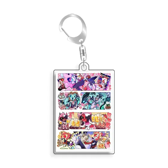 Hazbin Hotel Millee Blitzo Vox Fizzarolli Acrylic Selfmade Keychain Cute Backpack Pendant Key Móc Treo Đeo Thoại, Standee, Móc Khoá In Theo Yêu Cầu, Chất Liệu Mica Dày 4mm, Kích Thước 5.5 Cm, Có In Test Mẫu