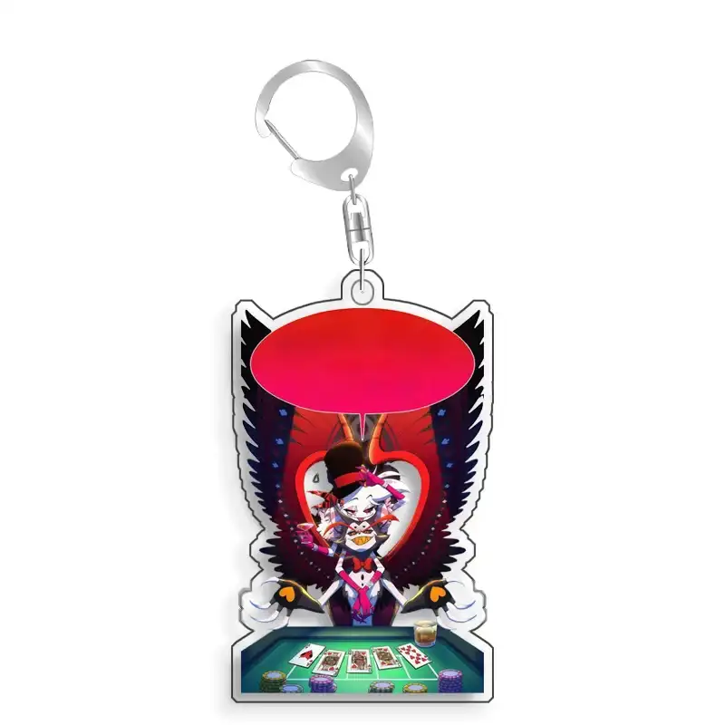 Hazbin Hotel Valention Vaggie Charlie Alastor Vox Homemade Acrylic Keychain Pendant Bag Móc Treo Đeo Thoại, Standee, Móc Khoá In Theo Yêu Cầu, Chất Liệu Mica Dày 4mm, Kích Thước 5.5 Cm, Có In Test Mẫu