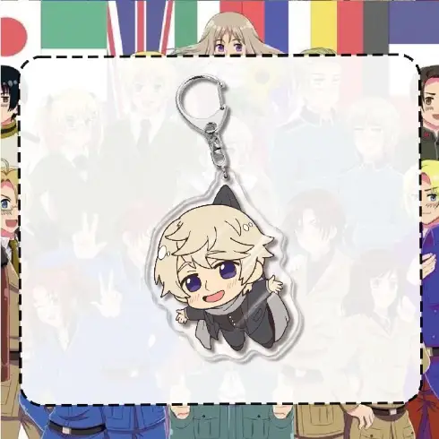 Hetala Anime Peripherals Suspend Alfred F. Jones Figurine Acrylic Keychain Ludwig Acrylic Móc Treo Đeo Thoại, Standee, Móc Khoá In Theo Yêu Cầu, Chất Liệu Mica Dày 4mm, Kích Thước 5.5 Cm, Có In Test Mẫu