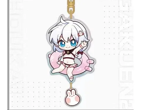 Honkai Impact 2/3 Summer Beach Swimming Circle Key Chain Acrylic Figure Raiden Mei Bronya Móc Treo Đeo Thoại, Standee, Móc Khoá In Theo Yêu Cầu, Chất Liệu Mica Dày 4mm, Kích Thước 5.5 Cm, Có In Test Mẫu