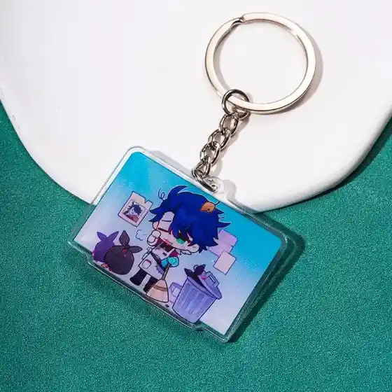 Honkai:star Rail Rectangle Key Chain Acrylic Figure Tingyun Fuxuan Yanqing Jingyuan Keychains Móc Treo Đeo Thoại, Standee, Móc Khoá In Theo Yêu Cầu, Chất Liệu Mica Dày 4mm, Kích Thước 5.5 Cm, Có In Test Mẫu
