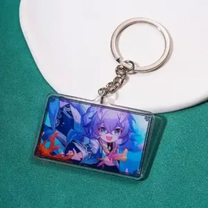 Honkai:star Rail Rectangle Key Chain Acrylic Figure Tingyun Fuxuan Yanqing Jingyuan Keychains Móc Treo Đeo Thoại, Standee, Móc Khoá In Theo Yêu Cầu, Chất Liệu Mica Dày 4mm, Kích Thước 5.5 Cm, Có In Test Mẫu