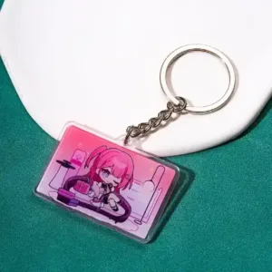 Honkai:star Rail Rectangle Key Chain Acrylic Figure Tingyun Fuxuan Yanqing Jingyuan Keychains Móc Treo Đeo Thoại, Standee, Móc Khoá In Theo Yêu Cầu, Chất Liệu Mica Dày 4mm, Kích Thước 5.5 Cm, Có In Test Mẫu