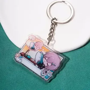 Honkai:star Rail Rectangle Key Chain Acrylic Figure Tingyun Fuxuan Yanqing Jingyuan Keychains Móc Treo Đeo Thoại, Standee, Móc Khoá In Theo Yêu Cầu, Chất Liệu Mica Dày 4mm, Kích Thước 5.5 Cm, Có In Test Mẫu