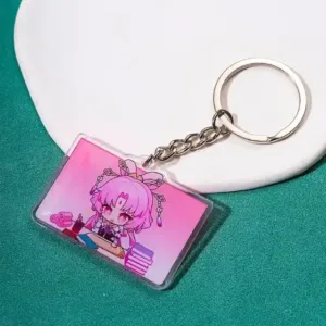 Honkai:star Rail Rectangle Key Chain Acrylic Figure Tingyun Fuxuan Yanqing Jingyuan Keychains Móc Treo Đeo Thoại, Standee, Móc Khoá In Theo Yêu Cầu, Chất Liệu Mica Dày 4mm, Kích Thước 5.5 Cm, Có In Test Mẫu