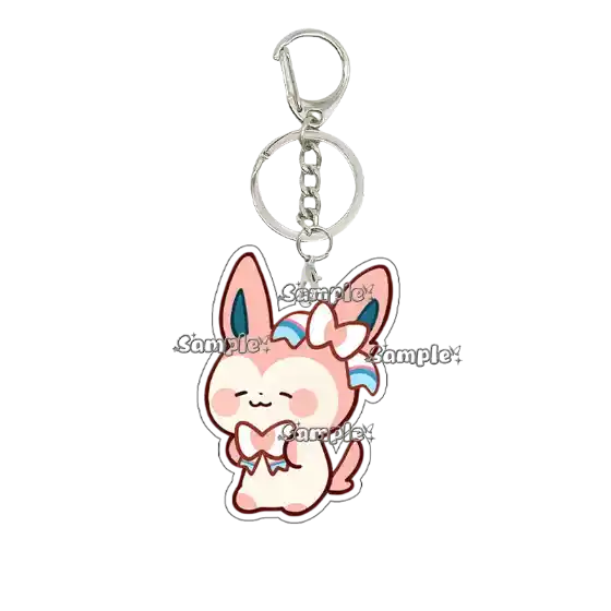 Hot Pocket Anime Leafeon Sylveon Game Acrylic Keychain Charm Umbreon Eevee Cartoon Character Móc Treo Đeo Thoại, Standee, Móc Khoá In Theo Yêu Cầu, Chất Liệu Mica Dày 4mm, Kích Thước 5.5 Cm, Có In Test Mẫu