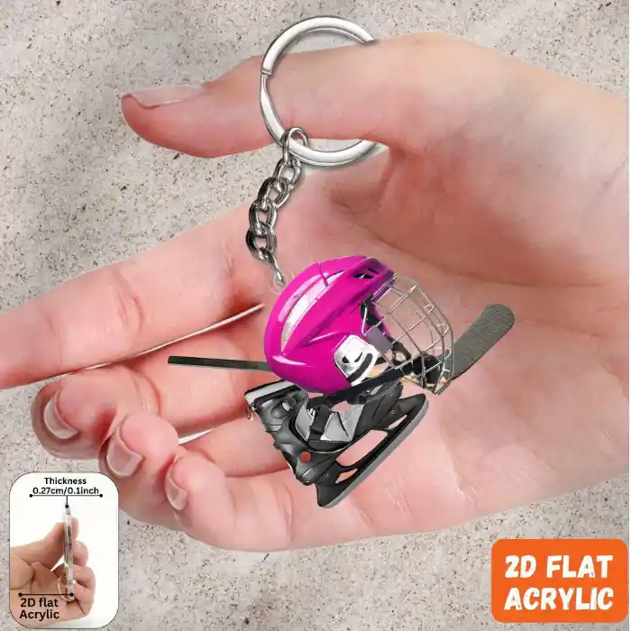 ice-hockey-gear-keychain2d-flat-acrylic-var3-1789642585168-88 Ice Hockey Gear Keychain,2d Flat Acrylic Pendant,hockey Themed Ornament Charms,hanging Móc Treo Đeo Thoại, Standee, Móc Khoá In Theo Yêu Cầu, Chất Liệu Mica Dày 4mm, Kích Thước 5.5 Cm, Có In Test Mẫu
