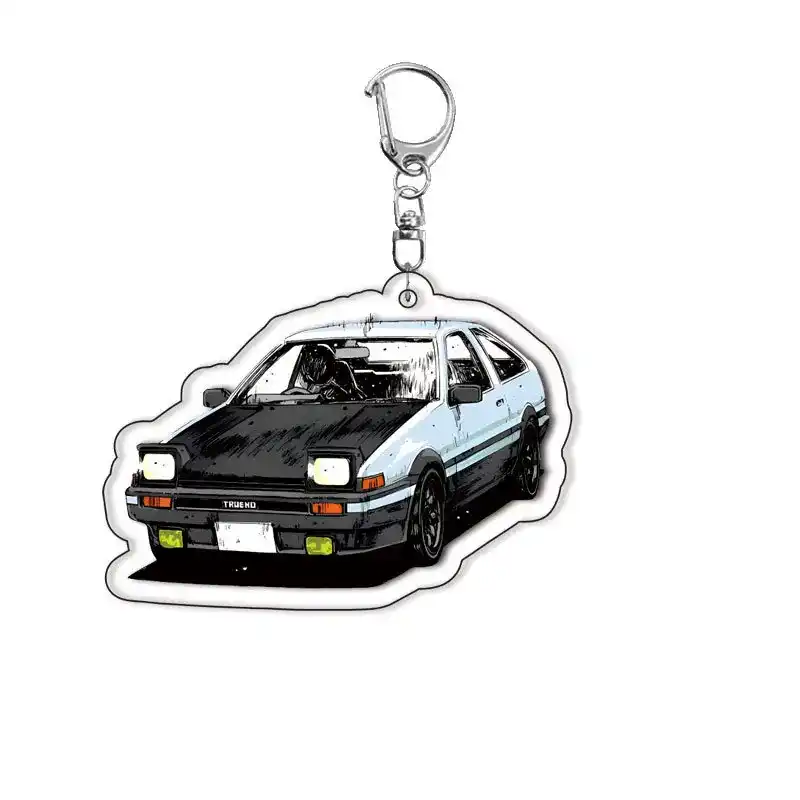 Initial D Cool Cars Ae86 Fuji Wara Takumi Acrylic Keychain Lovely Bag Charm Pendant Boys Key Móc Treo Đeo Thoại, Standee, Móc Khoá In Theo Yêu Cầu, Chất Liệu Mica Dày 4mm, Kích Thước 5.5 Cm, Có In Test Mẫu