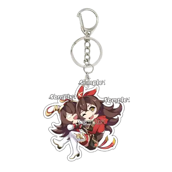 Kawaii Anime Acrylic Keychain Q Version Game Character Arlecchino Navia Sigewinne Pendant Móc Treo Đeo Thoại, Standee, Móc Khoá In Theo Yêu Cầu, Chất Liệu Mica Dày 4mm, Kích Thước 5.5 Cm, Có In Test Mẫu
