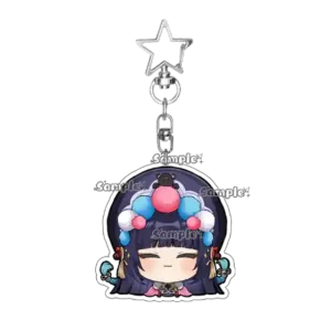 Kawaii Anime Acrylic Keychain Q Version Game Character Arlecchino Navia Sigewinne Pendant Móc Treo Đeo Thoại, Standee, Móc Khoá In Theo Yêu Cầu, Chất Liệu Mica Dày 4mm, Kích Thước 5.5 Cm, Có In Test Mẫu