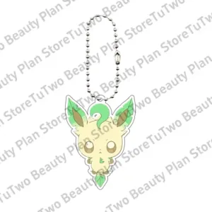 Kawaii Anime Eevee Acrylic Keychain Leafeon Vaporeon Character Figure Transparent Peripheral Móc Treo Đeo Thoại, Standee, Móc Khoá In Theo Yêu Cầu, Chất Liệu Mica Dày 4mm, Kích Thước 5.5 Cm, Có In Test Mẫu