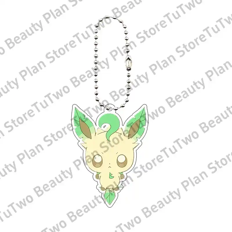 Kawaii Anime Eevee Acrylic Keychain Leafeon Vaporeon Character Figure Transparent Peripheral Móc Treo Đeo Thoại, Standee, Móc Khoá In Theo Yêu Cầu, Chất Liệu Mica Dày 4mm, Kích Thước 5.5 Cm, Có In Test Mẫu