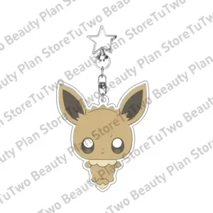 Kawaii Anime Eevee Acrylic Keychain Leafeon Vaporeon Character Figure Transparent Peripheral Móc Treo Đeo Thoại, Standee, Móc Khoá In Theo Yêu Cầu, Chất Liệu Mica Dày 4mm, Kích Thước 5.5 Cm, Có In Test Mẫu