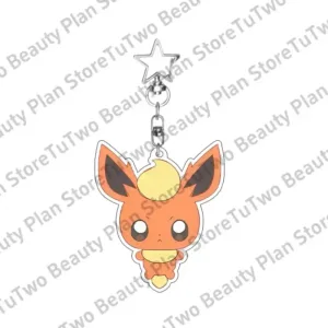 Kawaii Anime Eevee Acrylic Keychain Leafeon Vaporeon Character Figure Transparent Peripheral Móc Treo Đeo Thoại, Standee, Móc Khoá In Theo Yêu Cầu, Chất Liệu Mica Dày 4mm, Kích Thước 5.5 Cm, Có In Test Mẫu