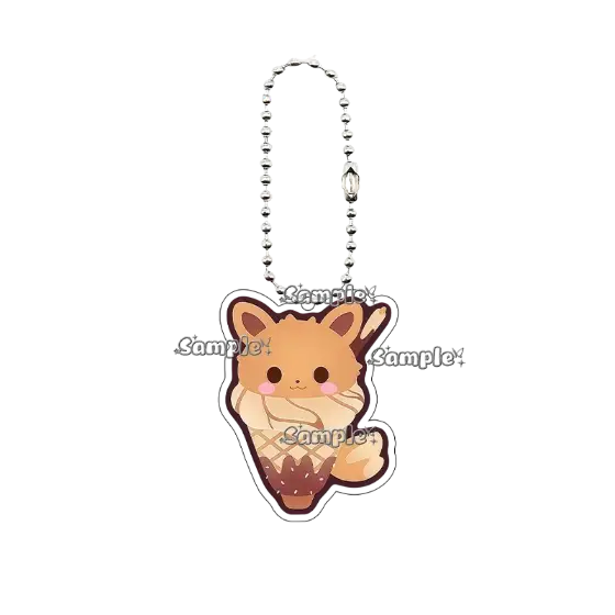 Kawaii Anime Sundae Eevee Umbreon Vaporeon Espeon Style Q Version Cartoon Acrylic Keychain Móc Treo Đeo Thoại, Standee, Móc Khoá In Theo Yêu Cầu, Chất Liệu Mica Dày 4mm, Kích Thước 5.5 Cm, Có In Test Mẫu