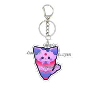 Kawaii Anime Sundae Eevee Umbreon Vaporeon Espeon Style Q Version Cartoon Acrylic Keychain Móc Treo Đeo Thoại, Standee, Móc Khoá In Theo Yêu Cầu, Chất Liệu Mica Dày 4mm, Kích Thước 5.5 Cm, Có In Test Mẫu