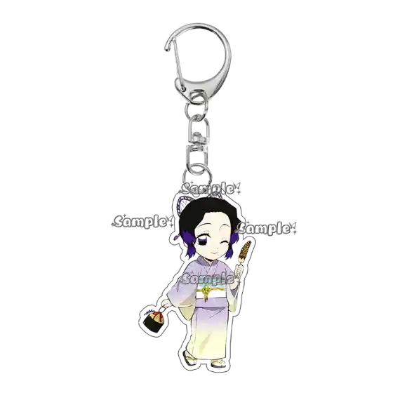 Kawaii Anime Tanjiro Tsuyuri Kanawo Kochou Shinobu Key Chain Acrylic Keychains Accessory Móc Treo Đeo Thoại, Standee, Móc Khoá In Theo Yêu Cầu, Chất Liệu Mica Dày 4mm, Kích Thước 5.5 Cm, Có In Test Mẫu
