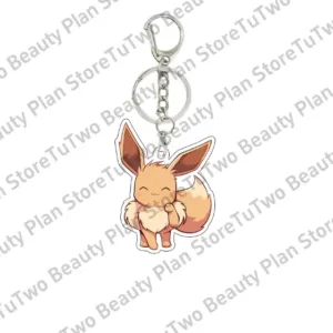 Kawaii Cartoon Anime Pocket Monster Acrylic Keychain Decor Flareon Glaceon Umbreon Eevee Móc Treo Đeo Thoại, Standee, Móc Khoá In Theo Yêu Cầu, Chất Liệu Mica Dày 4mm, Kích Thước 5.5 Cm, Có In Test Mẫu
