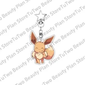 Kawaii Cartoon Anime Pocket Monster Acrylic Keychain Decor Flareon Glaceon Umbreon Eevee Móc Treo Đeo Thoại, Standee, Móc Khoá In Theo Yêu Cầu, Chất Liệu Mica Dày 4mm, Kích Thước 5.5 Cm, Có In Test Mẫu