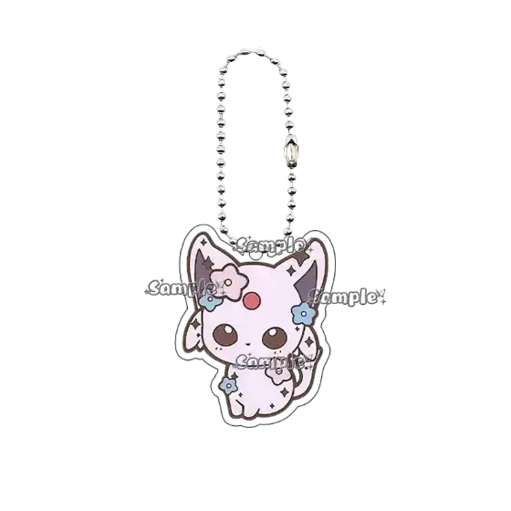 Kawaii Cartoon Flower Eevee Leafeon Sylveon Glaceon Vaporeon Espeon Anime Acrylic Keychain Móc Treo Đeo Thoại, Standee, Móc Khoá In Theo Yêu Cầu, Chất Liệu Mica Dày 4mm, Kích Thước 5.5 Cm, Có In Test Mẫu
