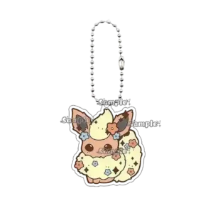 Kawaii Cartoon Flower Eevee Leafeon Sylveon Glaceon Vaporeon Espeon Anime Acrylic Keychain Móc Treo Đeo Thoại, Standee, Móc Khoá In Theo Yêu Cầu, Chất Liệu Mica Dày 4mm, Kích Thước 5.5 Cm, Có In Test Mẫu