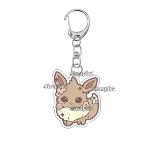 Kawaii Cartoon Flower Eevee Leafeon Sylveon Glaceon Vaporeon Espeon Anime Acrylic Keychain Móc Treo Đeo Thoại, Standee, Móc Khoá In Theo Yêu Cầu, Chất Liệu Mica Dày 4mm, Kích Thước 5.5 Cm, Có In Test Mẫu