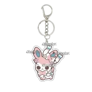 Kawaii Cartoon Flower Eevee Leafeon Sylveon Glaceon Vaporeon Espeon Anime Acrylic Keychain Móc Treo Đeo Thoại, Standee, Móc Khoá In Theo Yêu Cầu, Chất Liệu Mica Dày 4mm, Kích Thước 5.5 Cm, Có In Test Mẫu